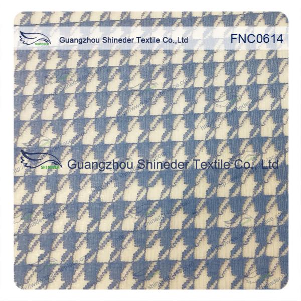 Classic Houndstooth  Irregular 42% Nylon 58% Cotton Fabric for casual wear