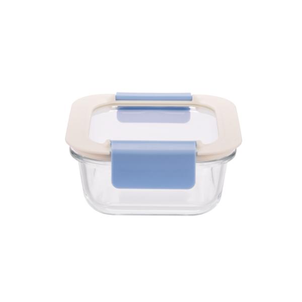 Glass Food Container With 2 Lock PP Glass Lid
