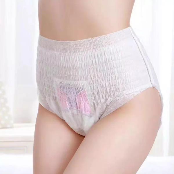 Organic Cotton Disposable Menstrual Panties Underwear with Soft Non-woven Top Sheet