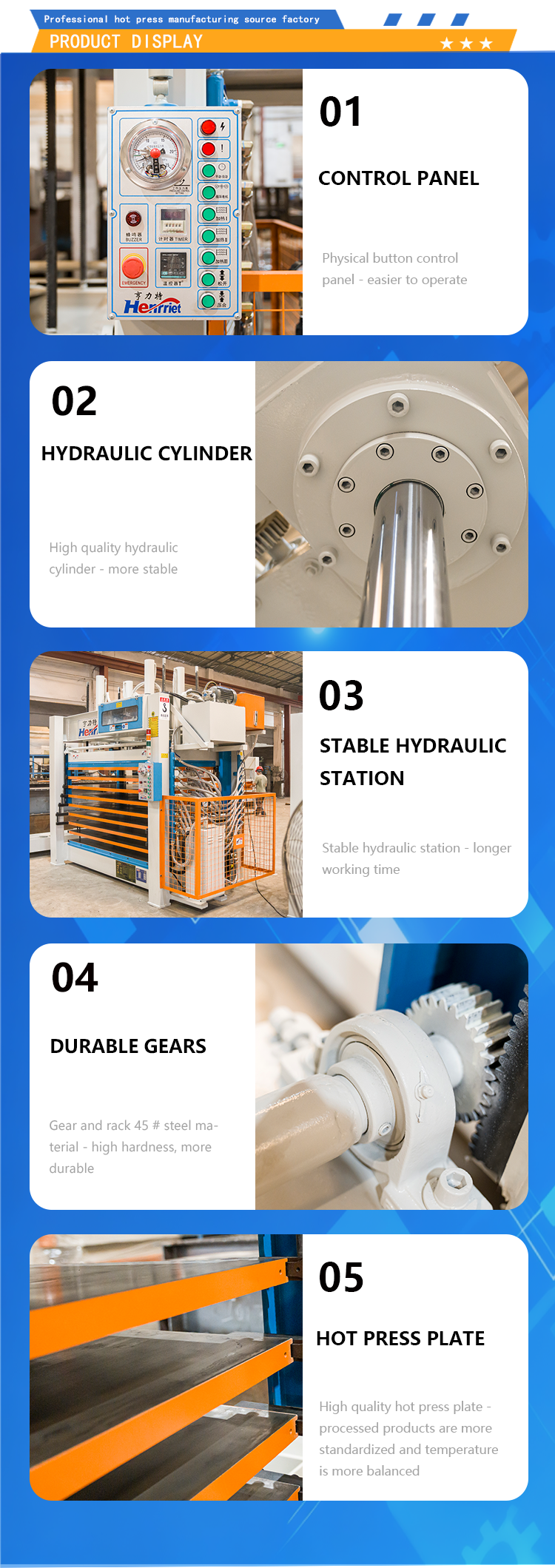 Customize 6 Layer Hot Press Machine for Building Boards PU Foam Honeycomb Door Panel Press