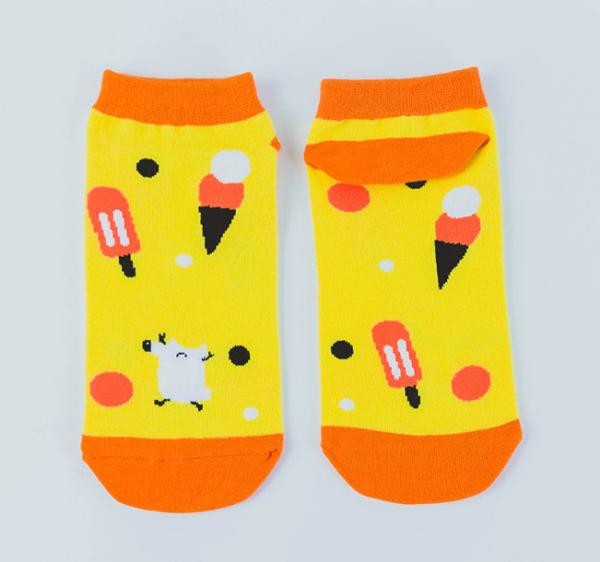 Girls Knitted Ankle Length Socks / Cute Ankle Socks Funny Standard Thickness
