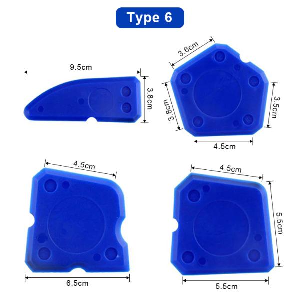 OEM Sealant Caulk Angle Scraper Silicone Glass Cleaner Bathroom Caulking Finishing Tool Set Kit for Removing Sealants Fillers Grout