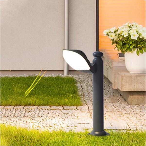 Column Electric LED Lawn Lights Lotus Shape Die Cast Aluminum 80cm