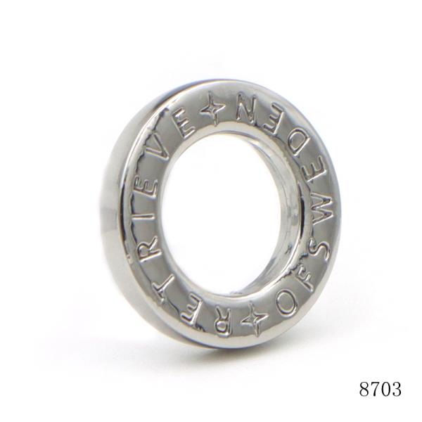 Zinc Alloy Metal O Ring OEM ODM Engraved Silver Ring For Leather Strap