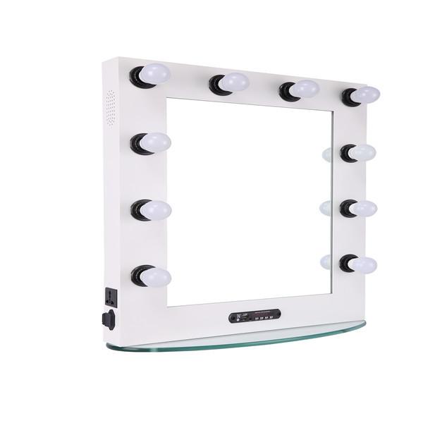 White 10 Bulbs Makeup Vanity Mirror , Hollywood Vanity Mirror With Led Lights