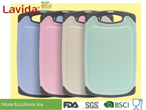 Non - Odor Bamboo Fiber Tray Cutting Board Easy Cleaning Unbreakable For Home Restaurant