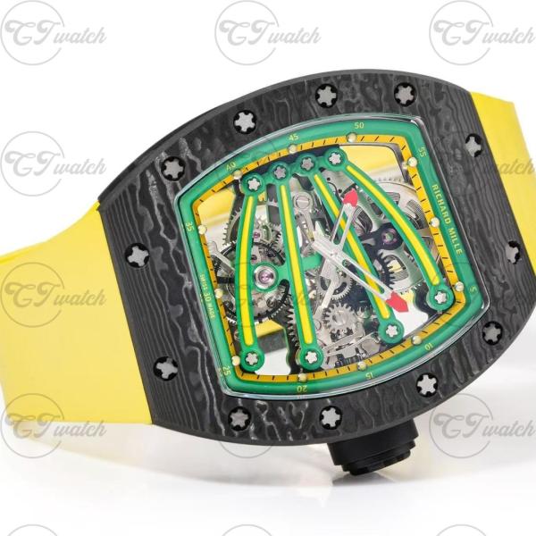 Richard Mille RM61-01 Horloge mécanique automatique de luxe ️ cadran squelettique, verre saphir, imperméable à l'eau