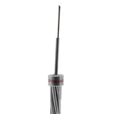 144 Core Outdoor Fiber Optic Cable OPGW Wire Central Stainless Steel Tube Aluminum
