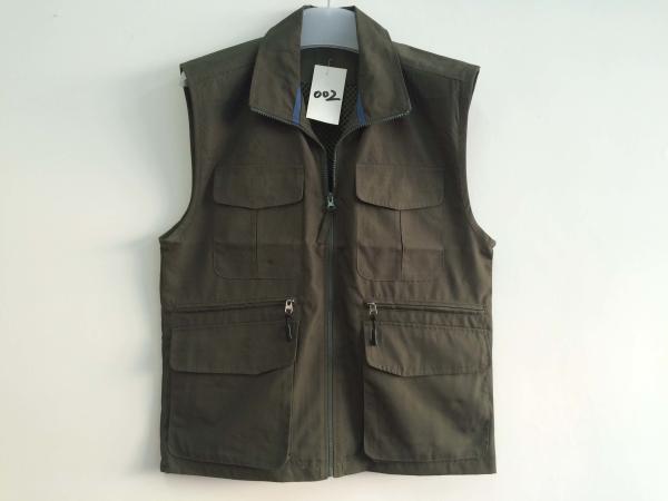 vest, mens vest in T/C 65/35 fabric, fishing vest, casual vest