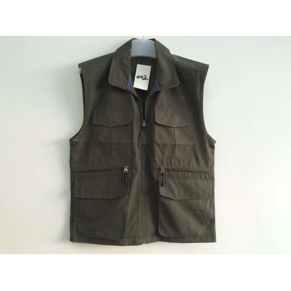 vest, mens vest in T/C 65/35 fabric, fishing vest, casual vest
