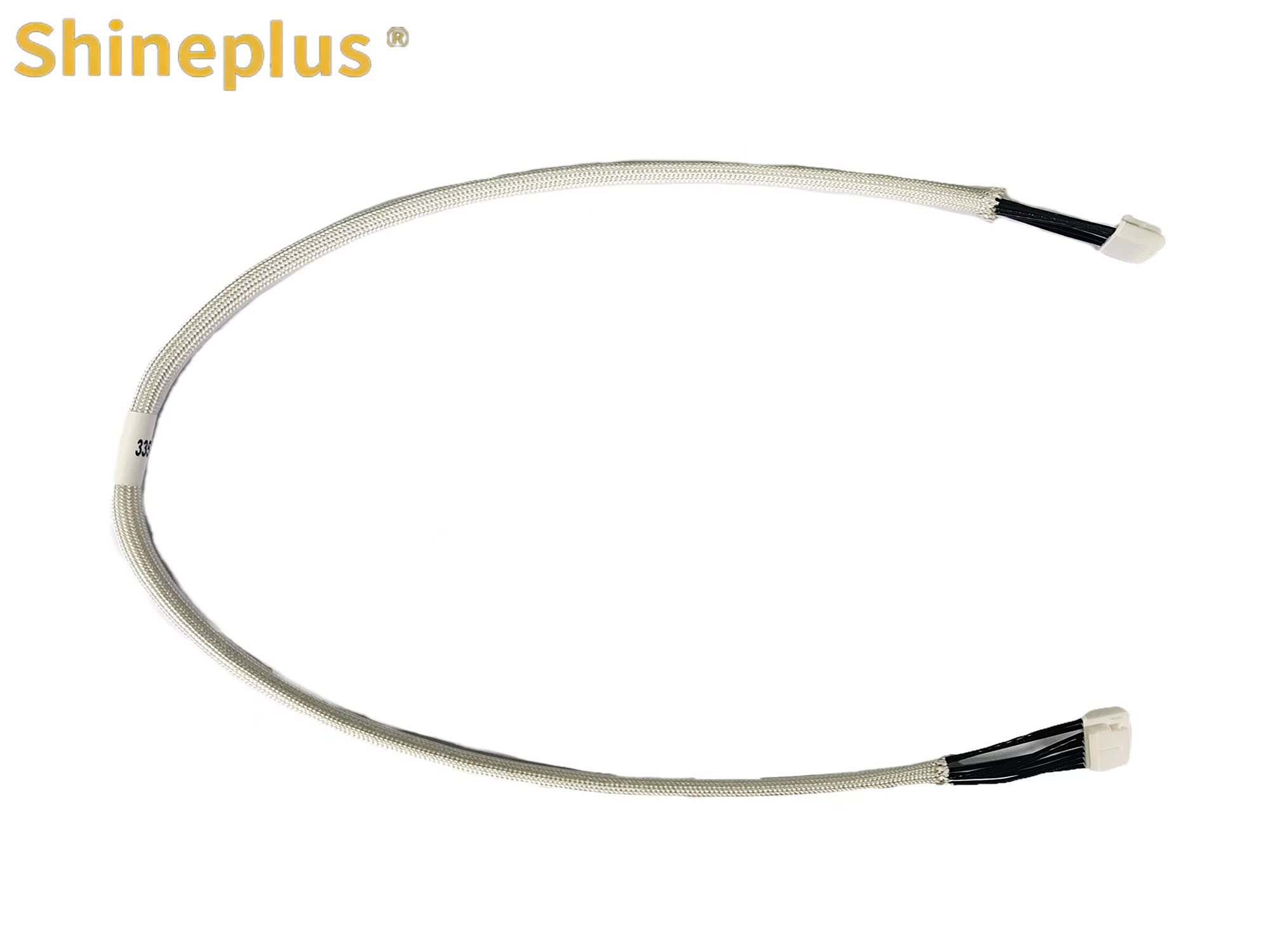 Wave Fiber Tube Insulation 9 Hole Connector Wiring Harness 500mm White Auto Wiring Harness