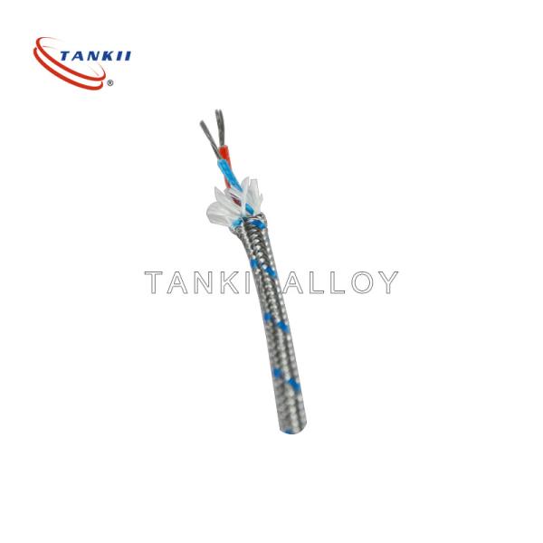 24AWG a fibra de vidro/SS trançou o tipo de cabo protegido KX do par termoelétrico JX TX