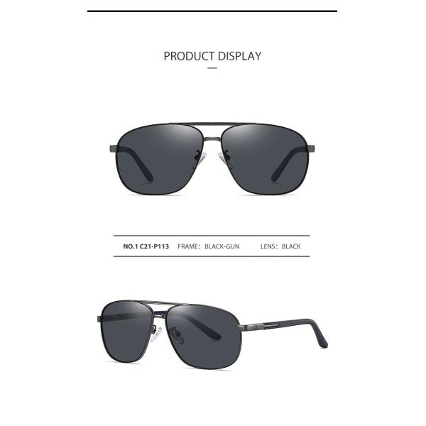 Custom metal polarized sunglasses 5.70 Inches , Men Women Universal Eyewear