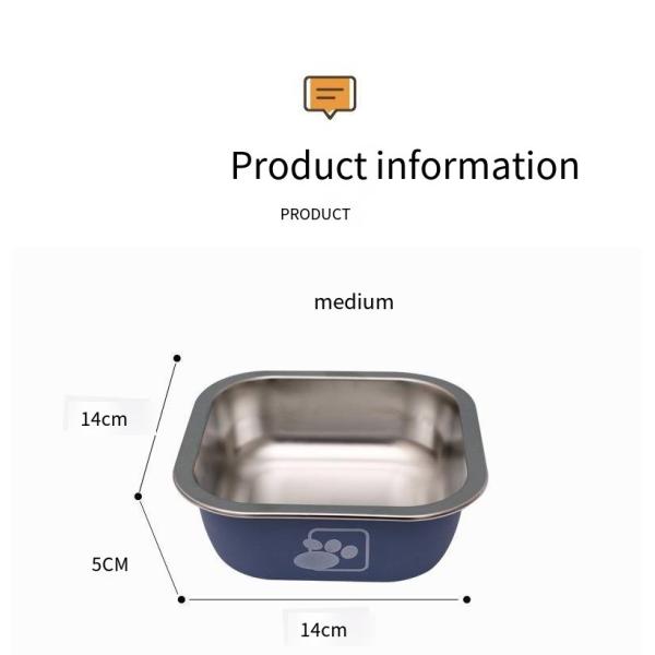 Pet Stainless Steel Dog Bowl Tableware Anti-Tip Double-Layer Stainless Steel  Cat Drinking Bowl