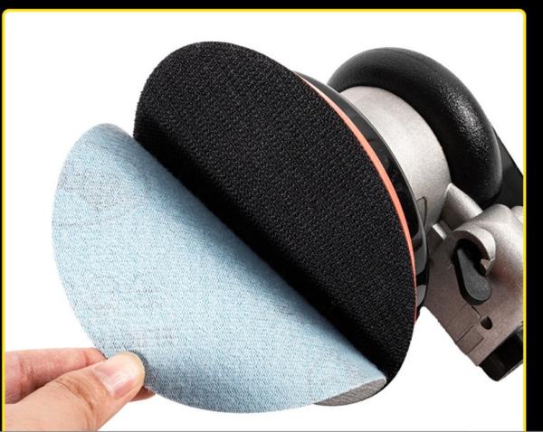 Boben Polishing Disc 5 Inch Sand Disc Back Velvet Flocking Sandpaper Non-porous Disc Sandpaper Polishing Sheet White Sandpaper