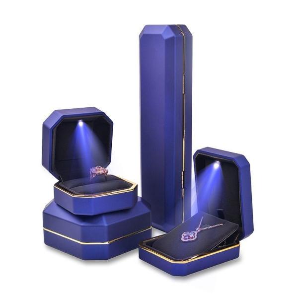 Customized Printing Small LED Jewelry Box Jewellery Ring Necklace Earings Gift Box