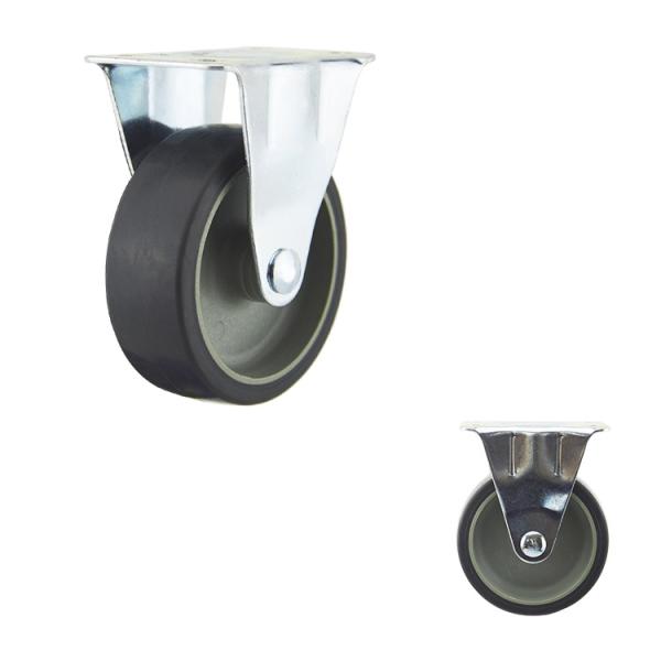 Thermoplastic Rubber Wheel Light Duty Casters 50kg Load Capacity