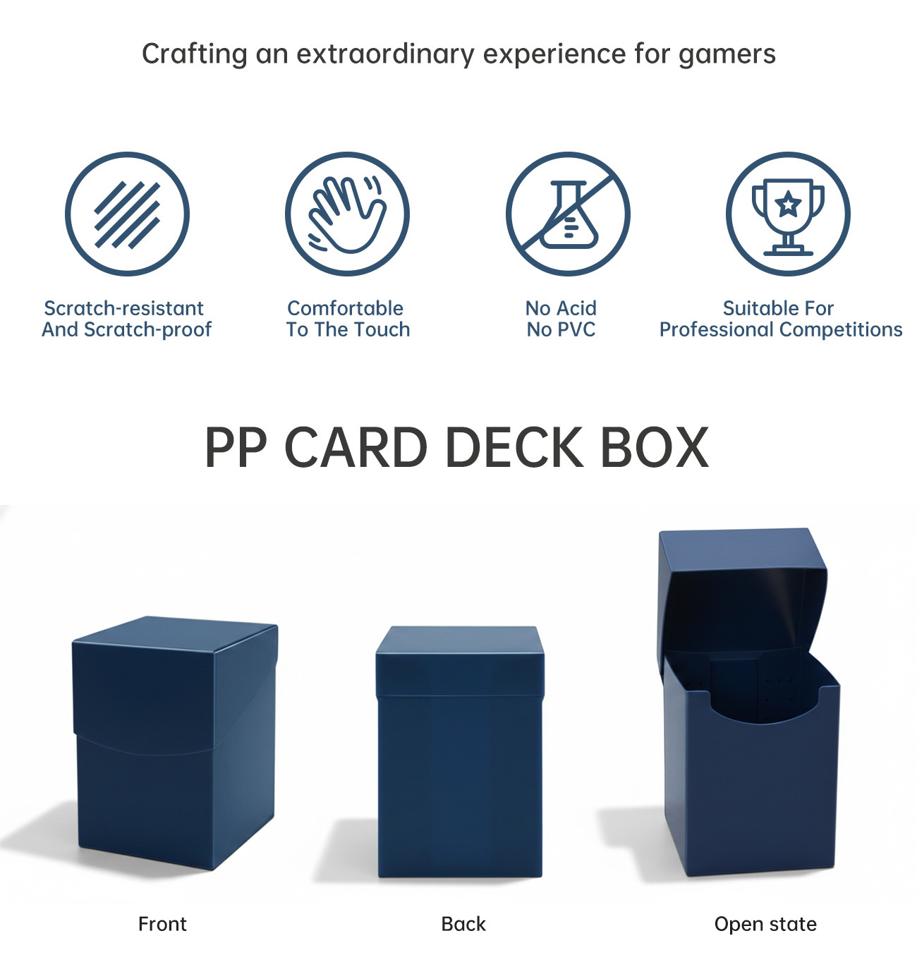 Custom PP Plastic Gaming Card Boxes Durable and Recyclable MTG OEM factory