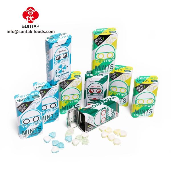 Private label sugar free mints candy with green extract for fresh breath