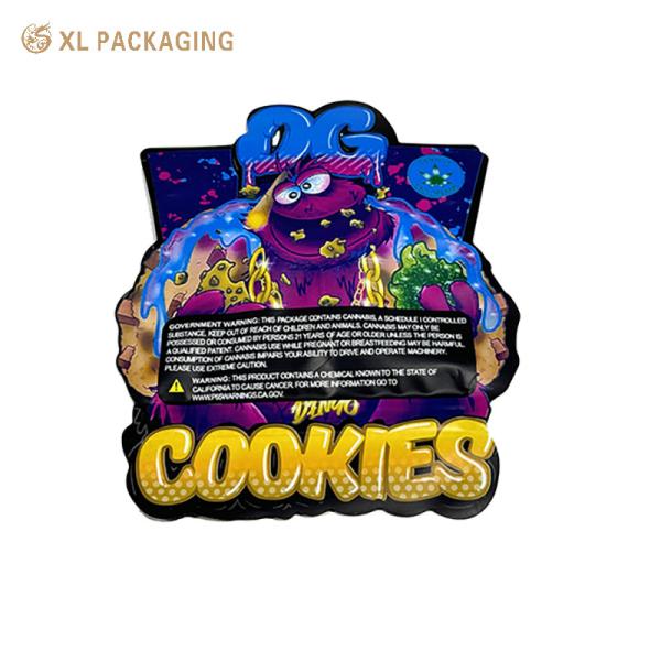 Smell Proof Mylar Zipper Bag Custom Paper Sticker Sealed Plastic Pouch for Candy Packaging