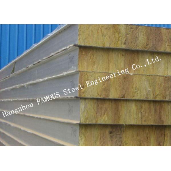Panneaux de mur réutilisés de sandwich à Rockwool 100mm 1150mm