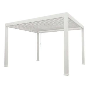 Smart Outdoor Lounge Pavilion with Aluminium Alloy Electric Louver Turning