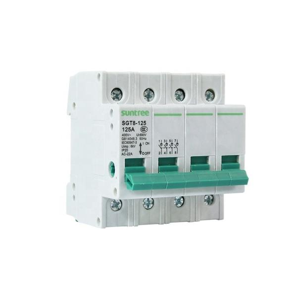 3kA 4Pole AC SGT8-125 Electronic Disconnect Switches