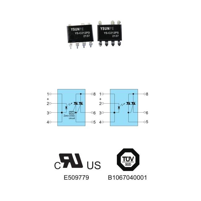 Реле 1.2A TRAIC PLC DIP8 полупроводниковое вывело наружу не нул перекрестных YS-C212PD