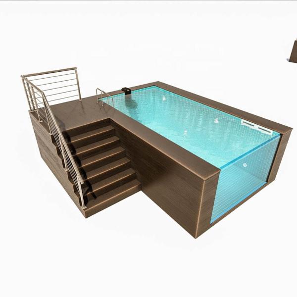 Moulding Glass Pools Above Ground Salt Chlorinator for Custom Outdoor Swimming Pools