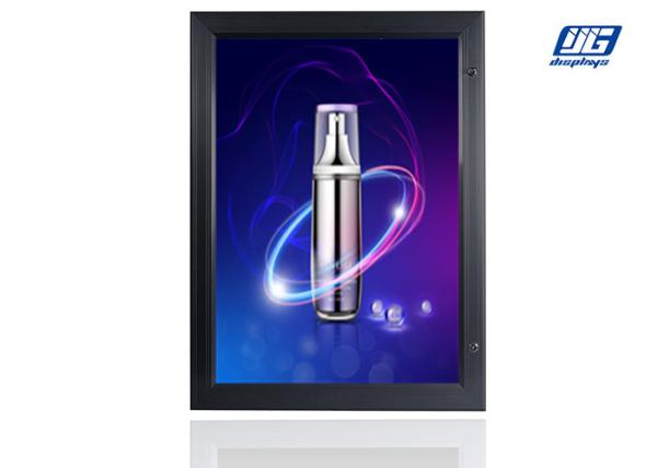 A2 Image Sizes Lockable Light Box , Weather Proof Picture Frame Black Hinged