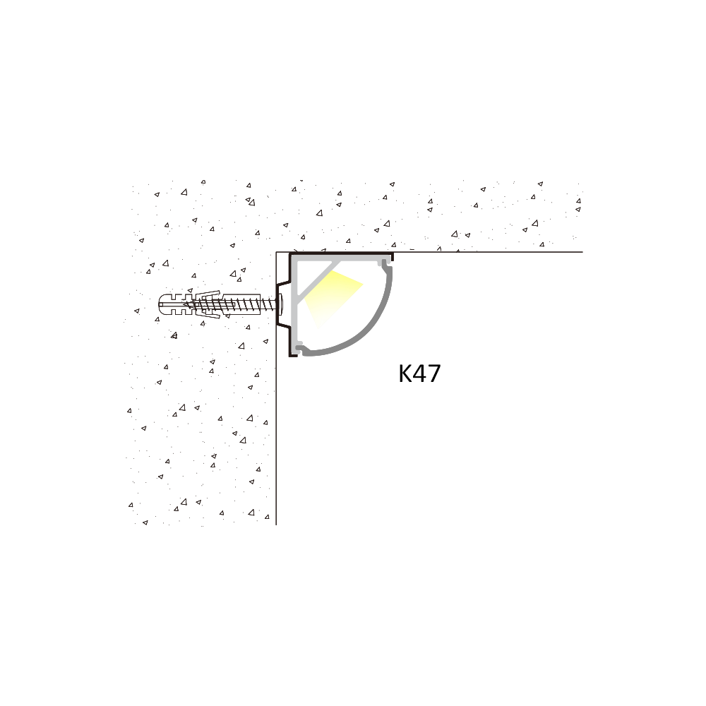 6063 T5 Aluminum Alloy LED Corner Aluminium Profile with 90-Degree Corner Installation and Sandblasting Oxidation