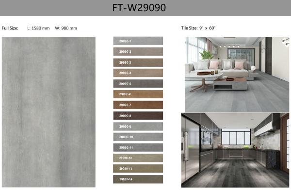 GKBM Greenpy FT-W29090-10 Click Waterproof Fireproof Gray Luxury Stone Polyvinyl Composite Herringbone SPC Flooring