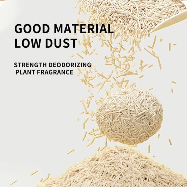 Organic Pet Supplies Tofu Cat Litter Plant-Based Natural Odor Control Low Dust Pellets Pet Litter