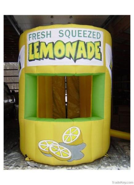 Digital Printing Inflatable Lemonade Booth For Advertising , Advertising Inflatables