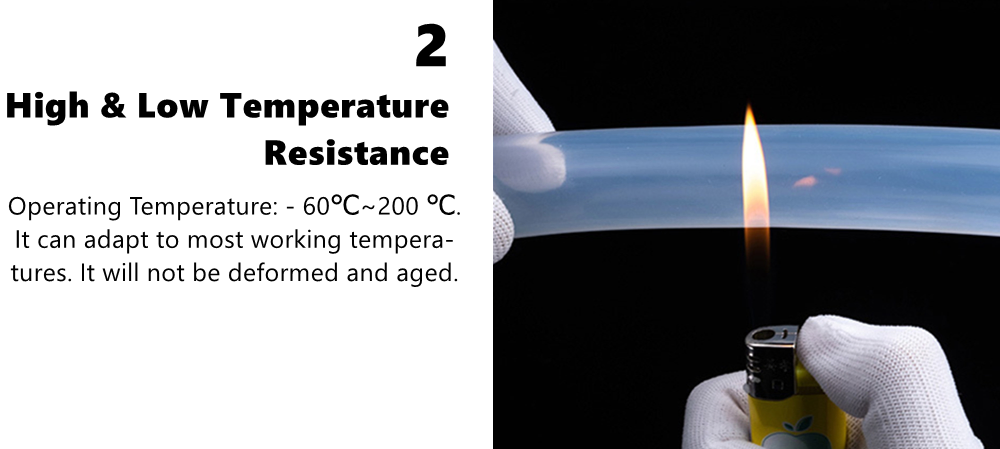 Silicone Tubing High-Temperature Pure Silicone Hose Tube Clear Pipe for Home Brewing Air and Liquid Transfer