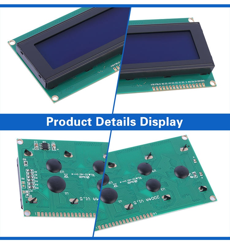 Blue Film White Letters 2004A 3.3V Character LCD Module 4*20 Support Customized Language ST7066U Spot Module
