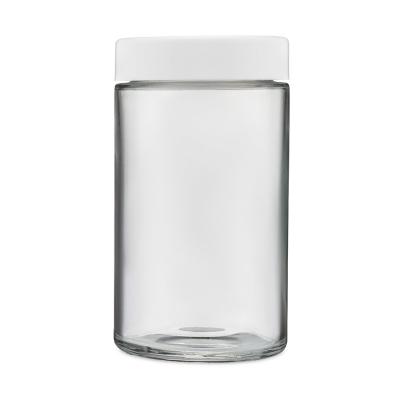 10 Oz White Cap Child Resistant Glass Jars