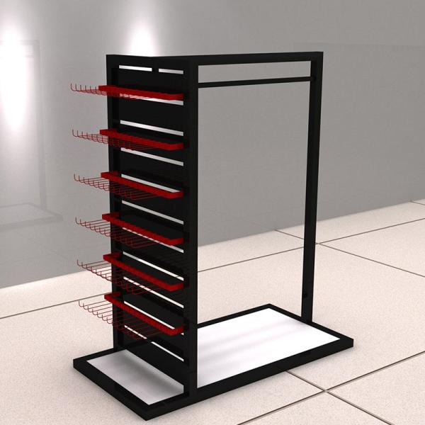 Modern Transparent Display Pegboard Stand for Sneaker Storage and Clothing Display