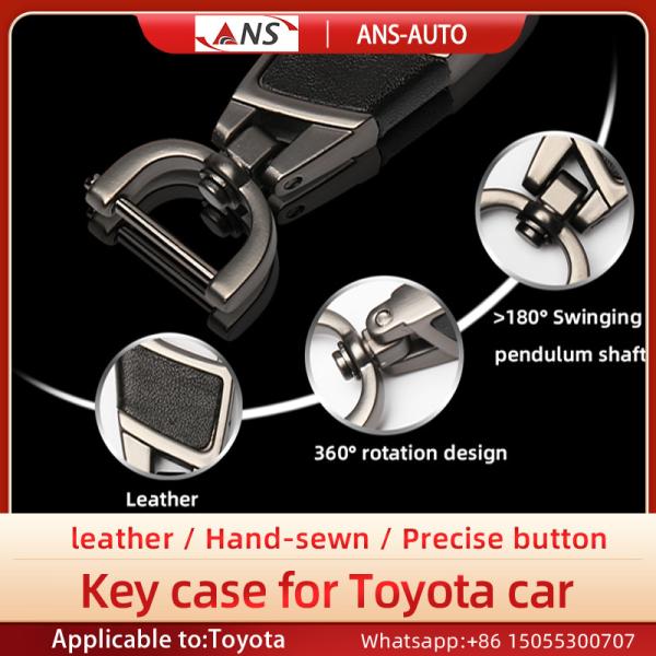 Hot Pressing Toyota Leather Key Case , ODM Car Remote Leather Case