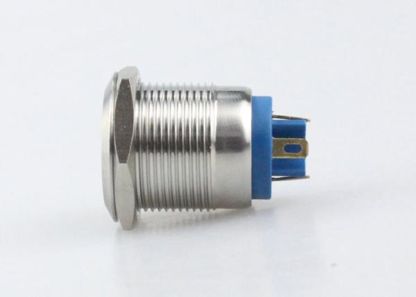 Interruptor de tecla 19mm da montagem do painel do diodo emissor de luz da restauração do auto Pin Terminal Silver Alloy 1NO