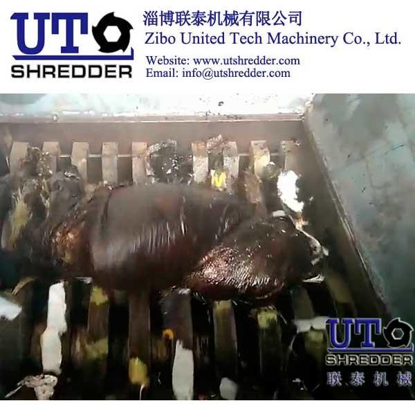 Oil Sludge Shredder/ Oil sludge woven bags shredder/Sludge mixture shredder
