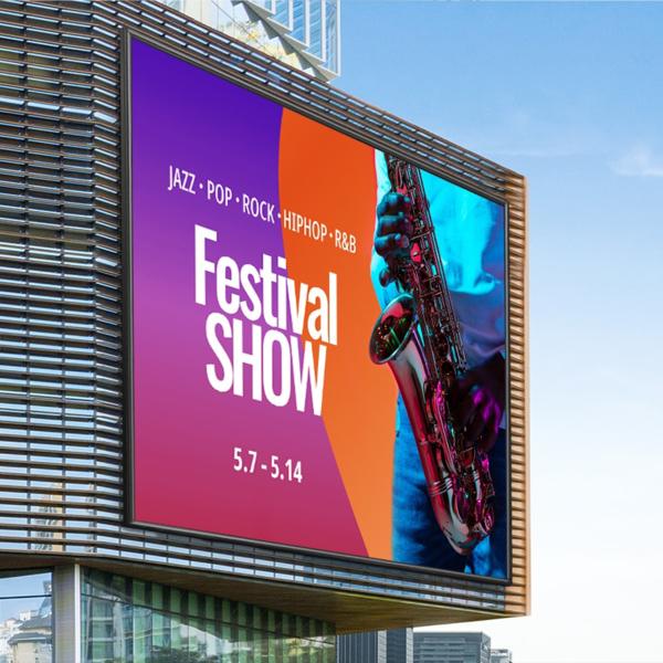 Outdoor Led Screen Long Lifespan P5.7 Full Color LED Display Panel 250mm*250mm For Outdoor Advertising