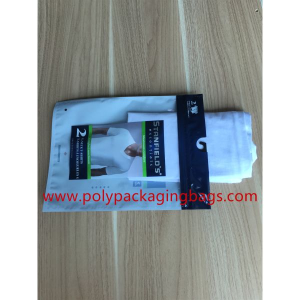 Ziplock Resealable Male Underwear Custom Printed Eco Friendly Apparel Bags OPP / CPP Material