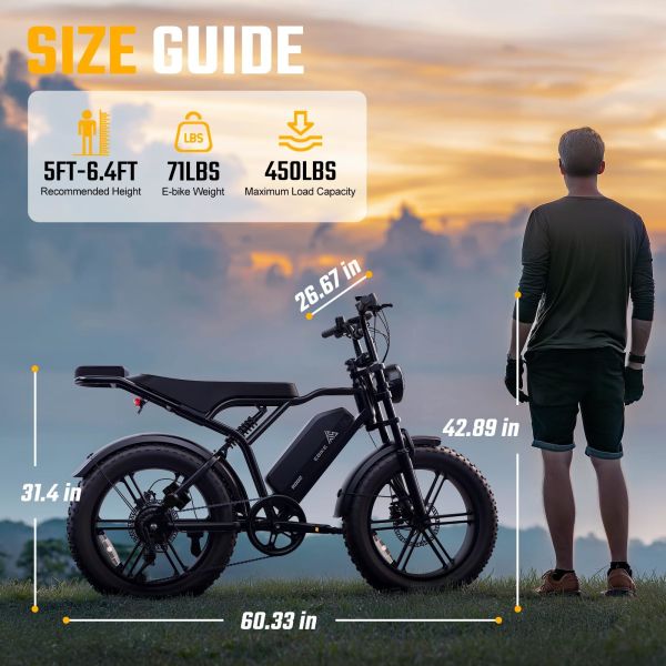 UK New Arrival 20inch Fat Tire Ebike High Power Motor 7 Speed High Speed Bike Fat Electric Bicycle with Rear Rack