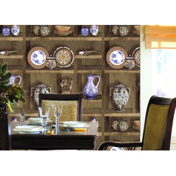 Китайские классические выбитые обои винила с тестом СГС, картиной вазы