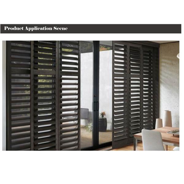Soundproof Fiberglass Louvered Doors , Grey Aluminium Door With Louvers