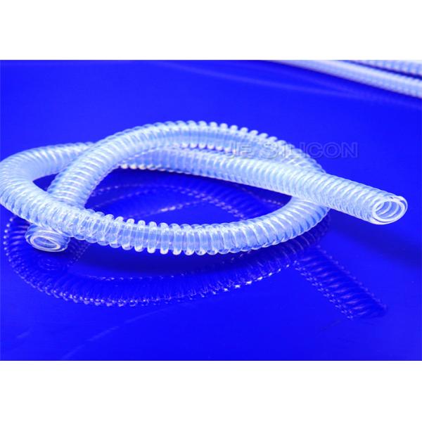 FDA Certificated Silicone Medical Products , Rubber Corrugated Ventilator Tubing
