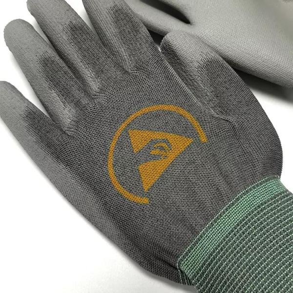 Anti Static Gloves Hand Protection Working Safety Carbon Fiber 13g Knitting