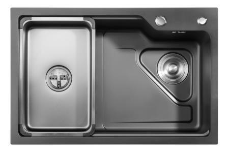 Nanometer Stainless Kitchen Sinks 1mm Thick Commercial Hand Sink Single Bowl