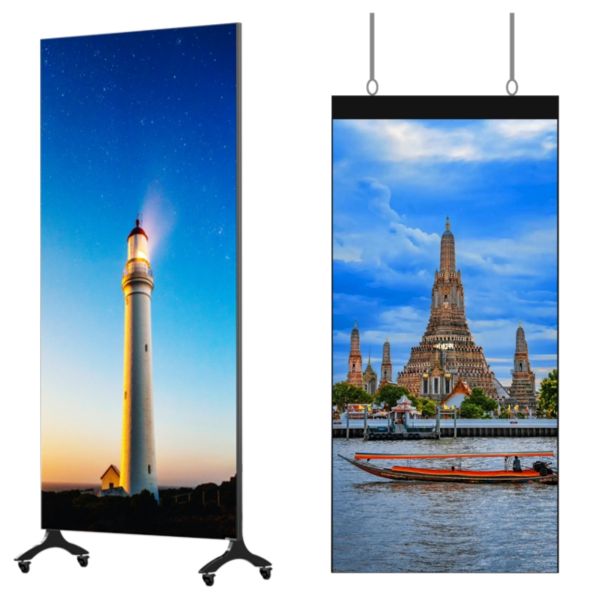 Indoor P1.56 GOB LED Poster with 3000nit High Brightness and Ultra-thin 33mm Panel for Front Window Display